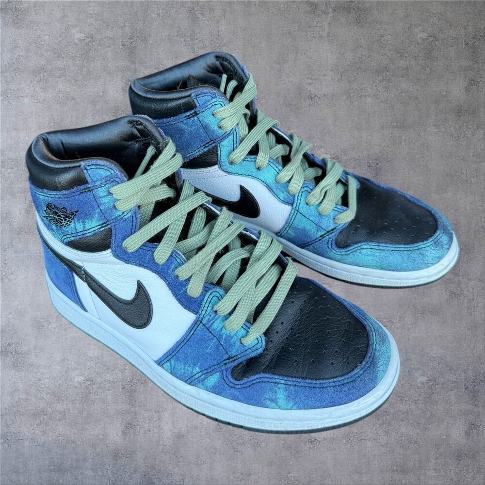 Nike Air Jordan 1 Retro High OG Tie Dye Womens Size 5.5 Blue Aurora CD0461-100